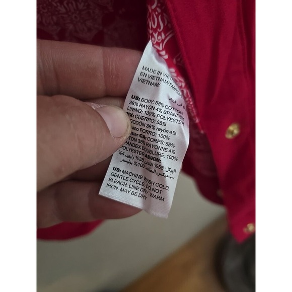 Chico's Maraschino Cherry Bi-Stretch Long Sleeve Casual Jacket Womans Size 3 - Picture 5 of 5